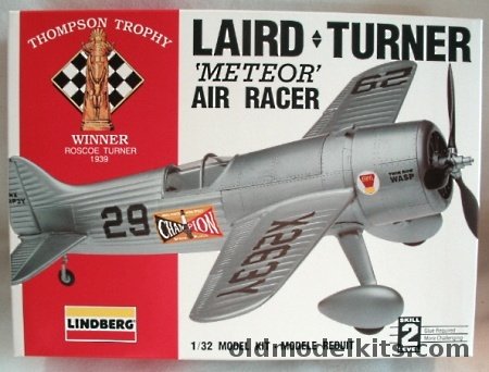 Lindberg 1/32 Laird Turner Meteor - Thompson Trophy Air Racer Roscoe Turner, 70562 plastic model kit
